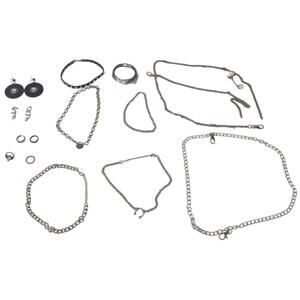 Emo Jewelry Lot Alternative Goth Punk Necklaces Rings Earrings Wallet Chains
